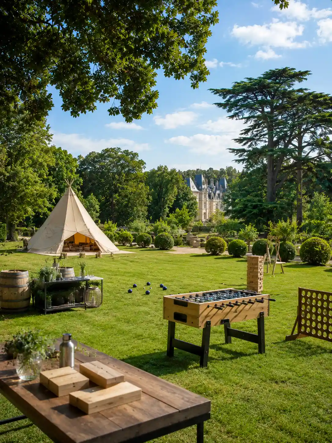 Activités de team building dans un domaine au cœur de la nature