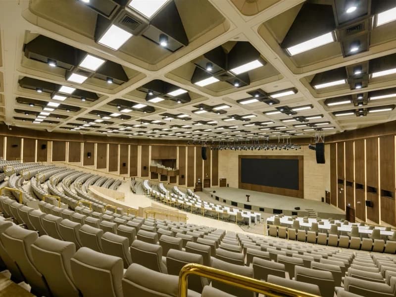 Conference auditorium with stage seating at InterContinental Riyadh.